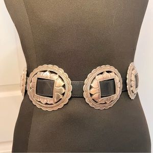 BRIGHTON VINTAGE Concho leather belt